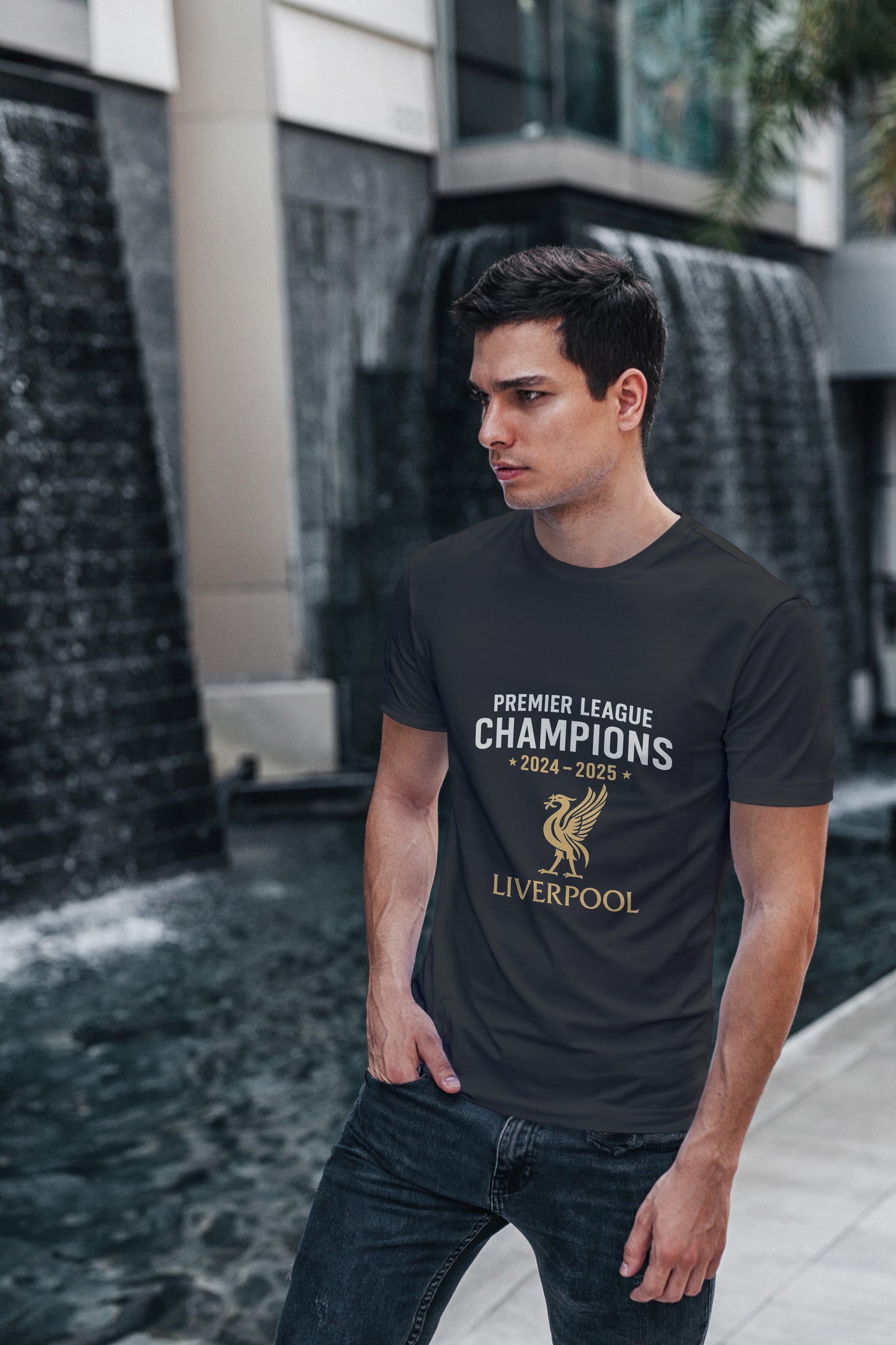 Liverpool FC Premier League Champions 2024/25 – Official Tribute T-shirt - Black